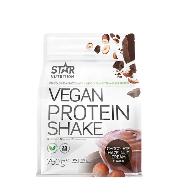 Star Nutrition Vegan Protein Shake sjokolade-hasselnøtt
